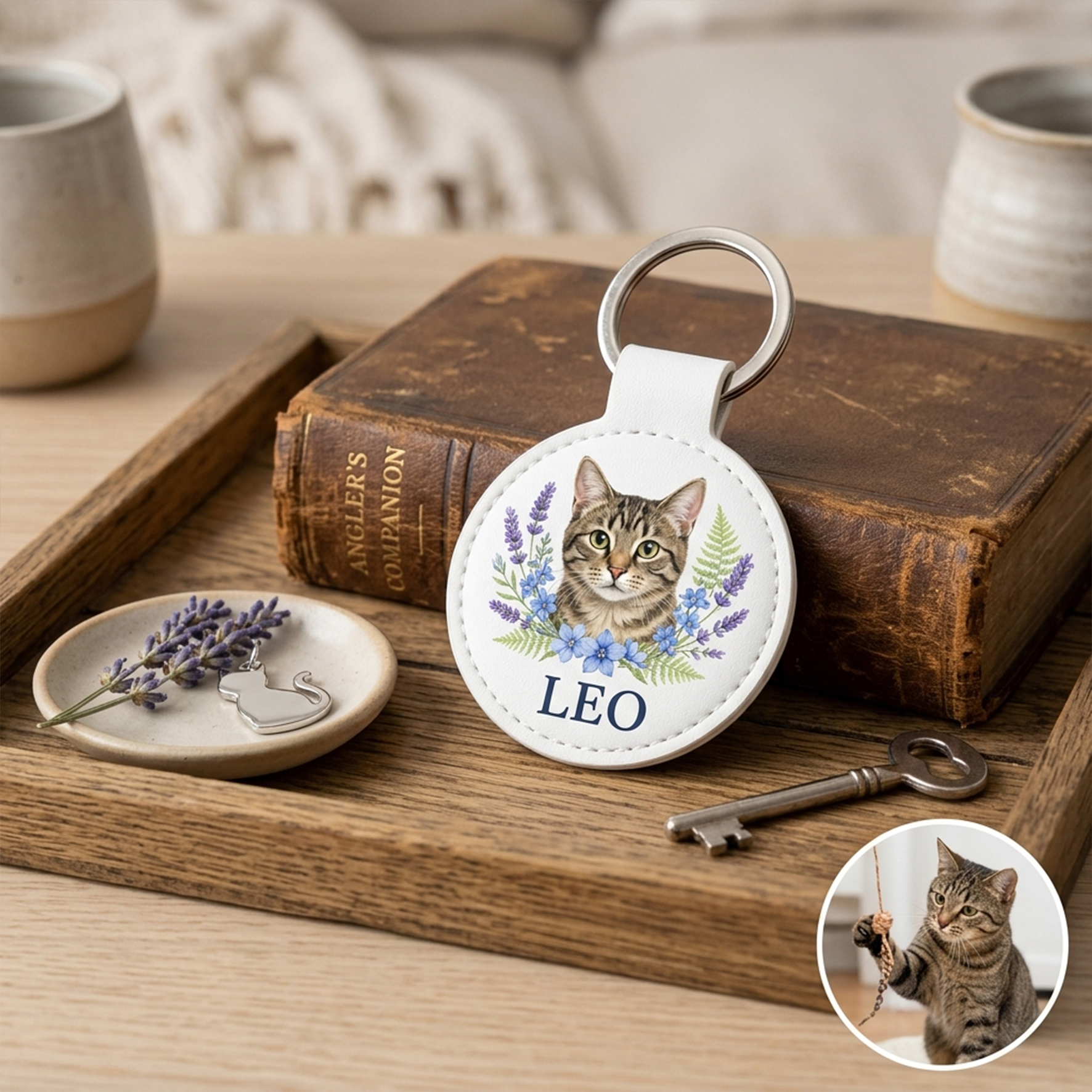 Custom Pet Leather Keychain