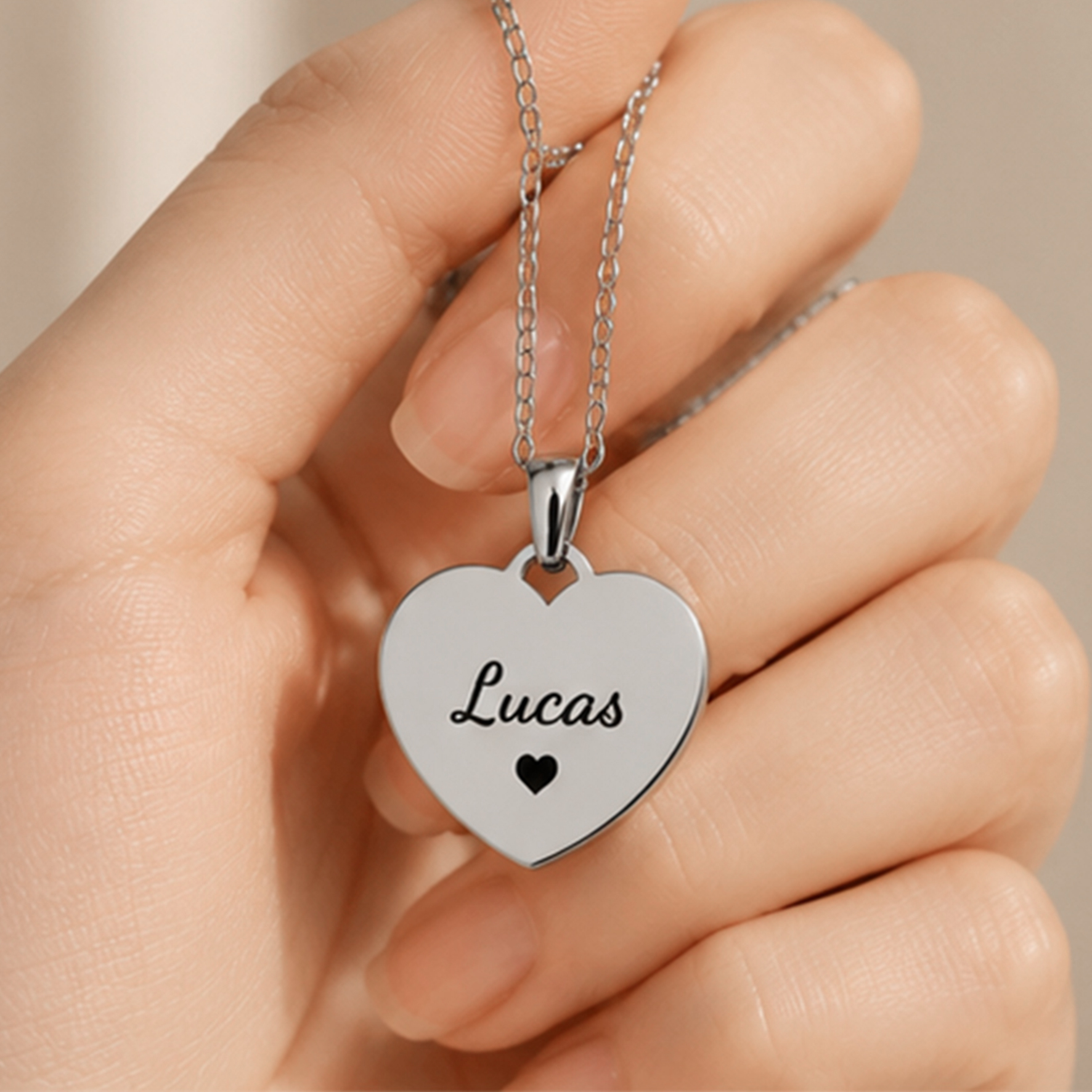 Personalized Heart Necklace with Name