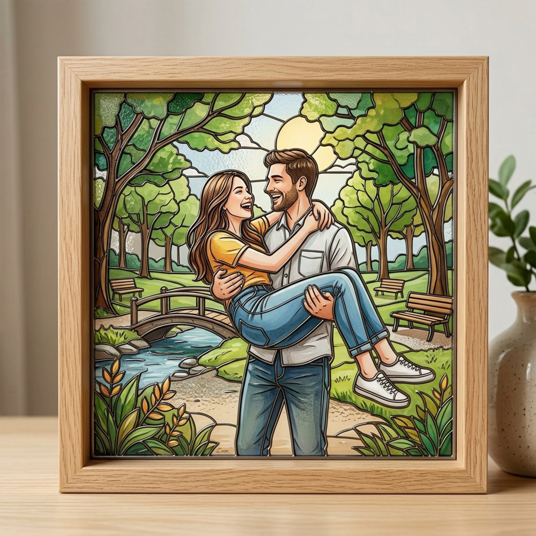 Personalized Embossed Photo Frame, Decorative Art Piece
