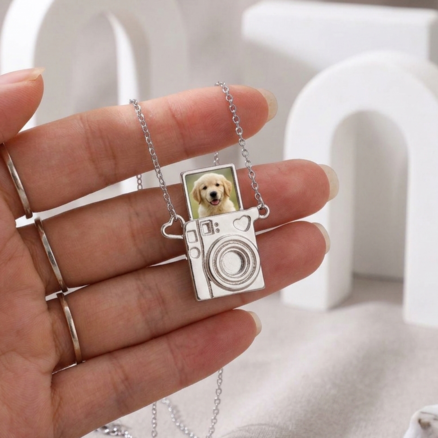 Personalized Instant camera with Photo Necklace