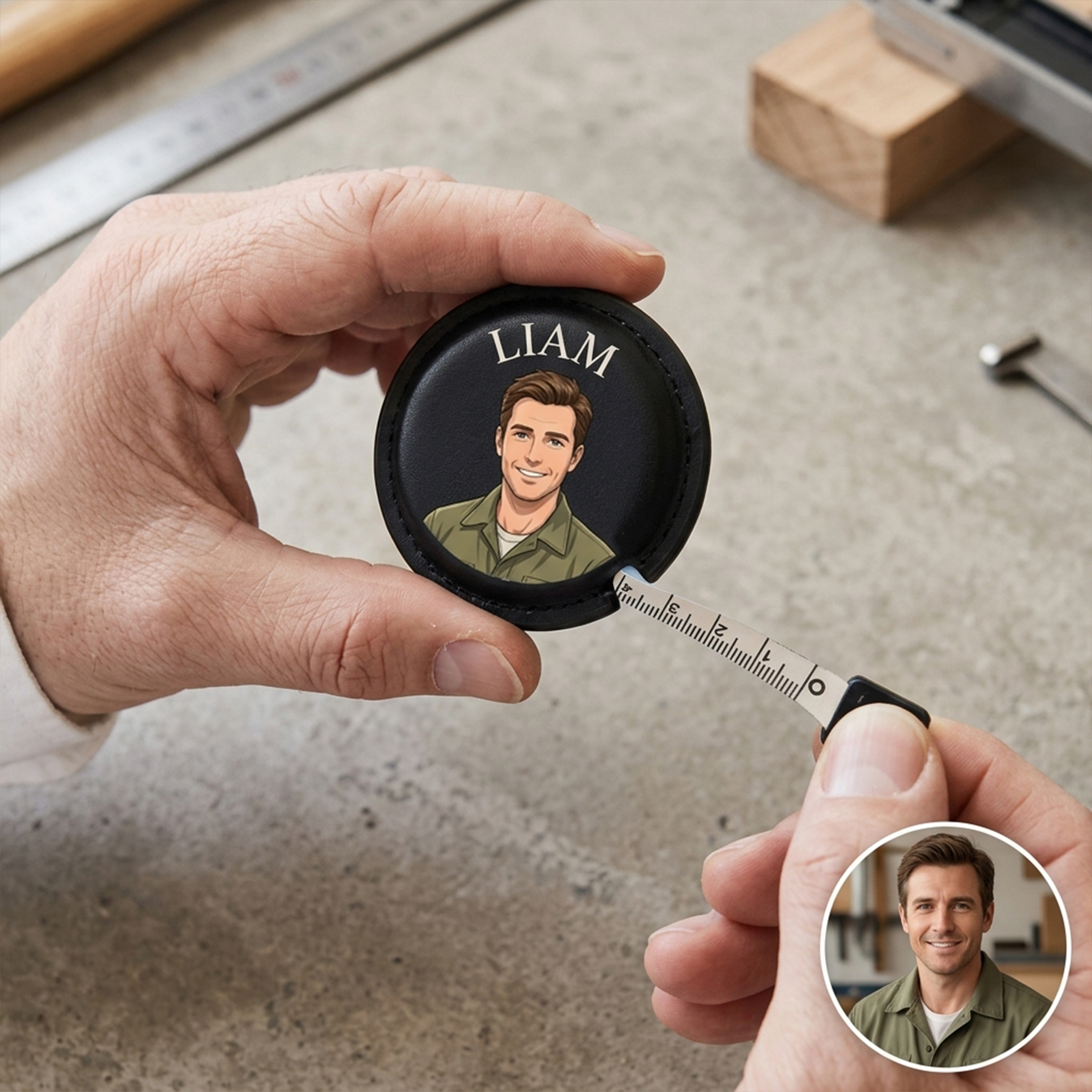 Personalized Leather Tape Measure