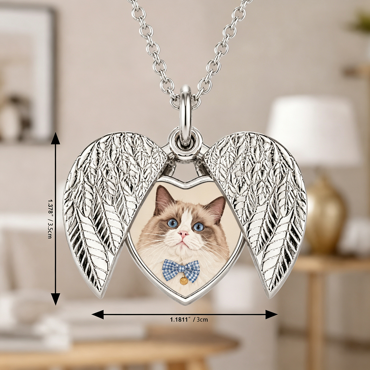 Personalized Photo Heart Necklace