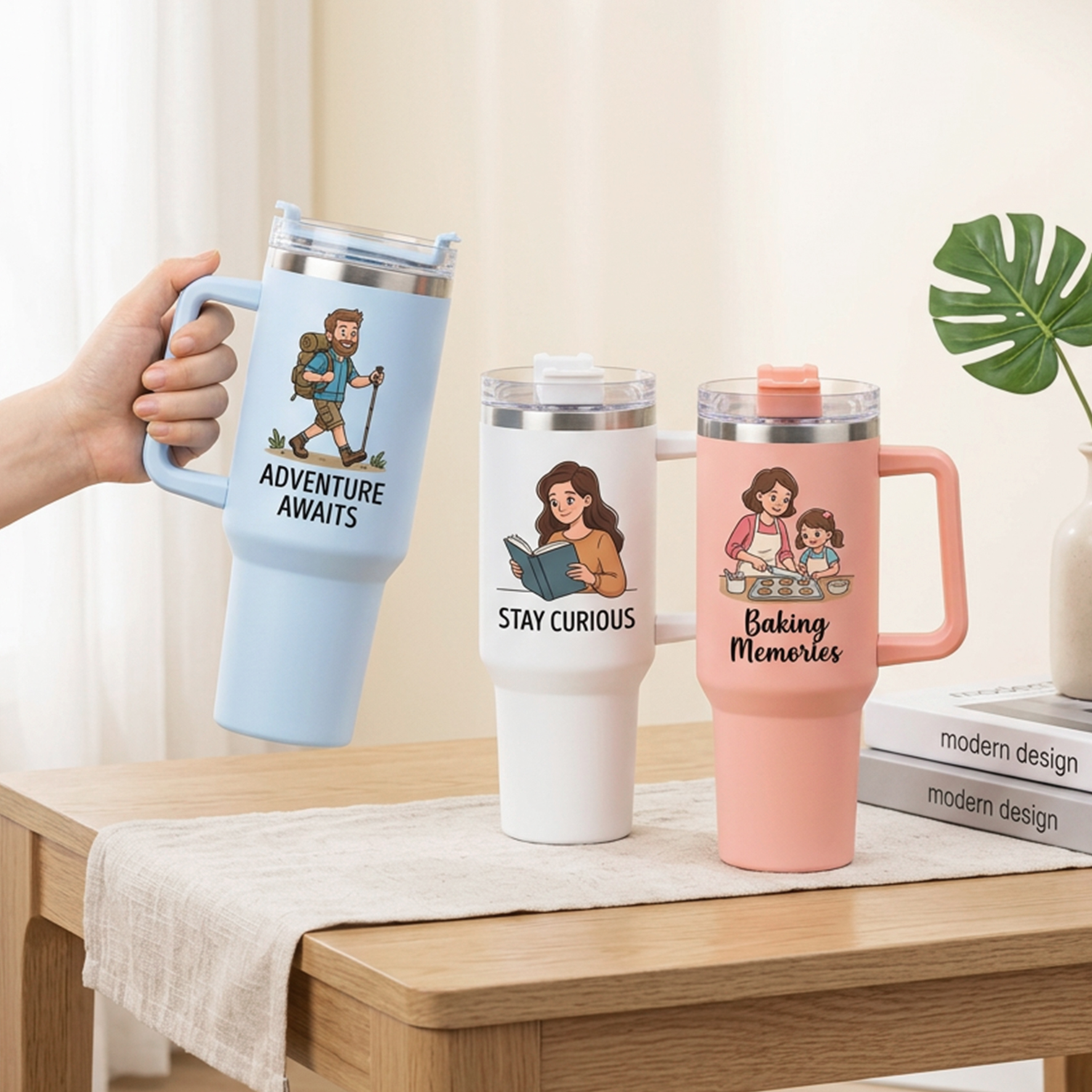 Custom Car Cup with Handle, Ice King Cup