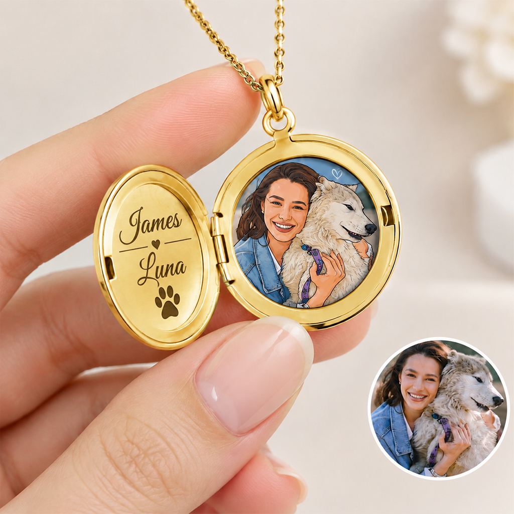 Personalized Round/Oval Openable Necklace