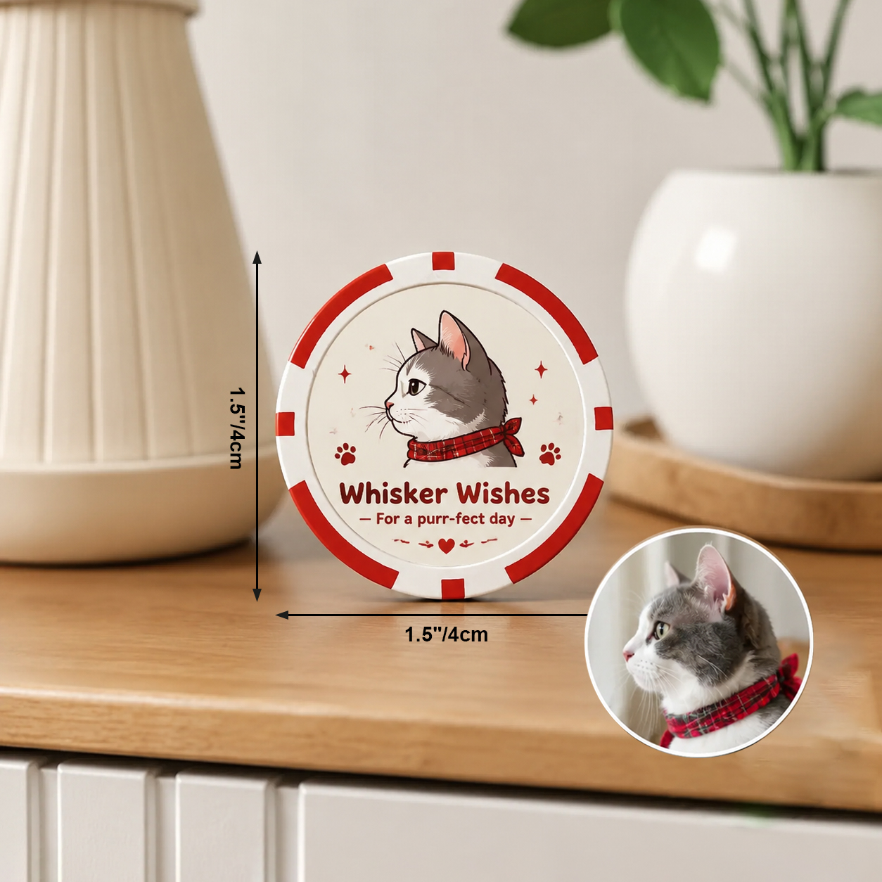 Custom Pet Game Chips Decision Maker Coin