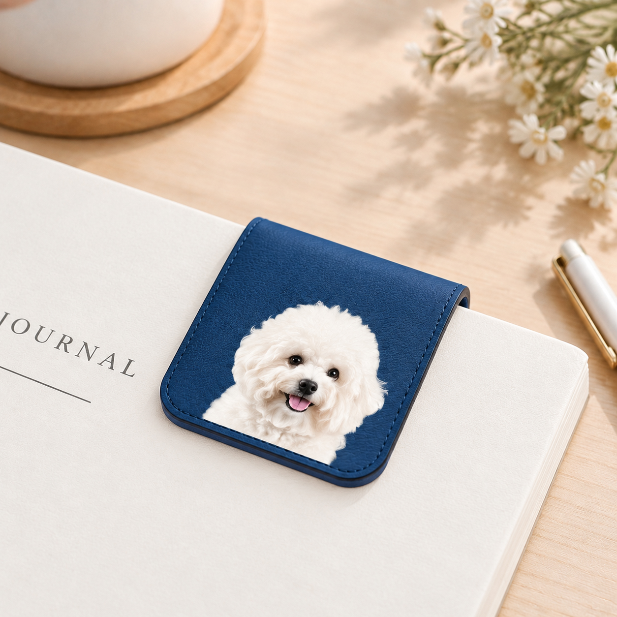Personalized Pet Leather Bookmark Clip with Name