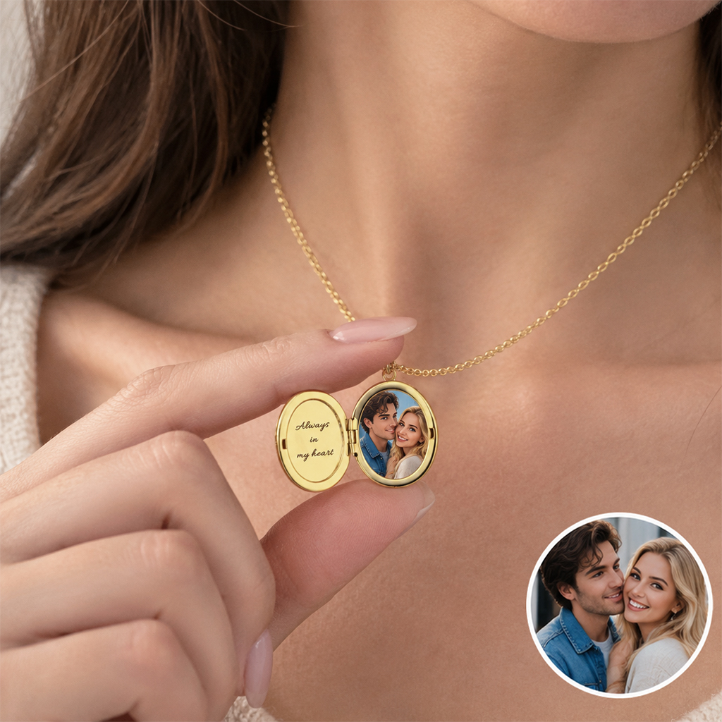 Personalized Round/Oval Openable Necklace