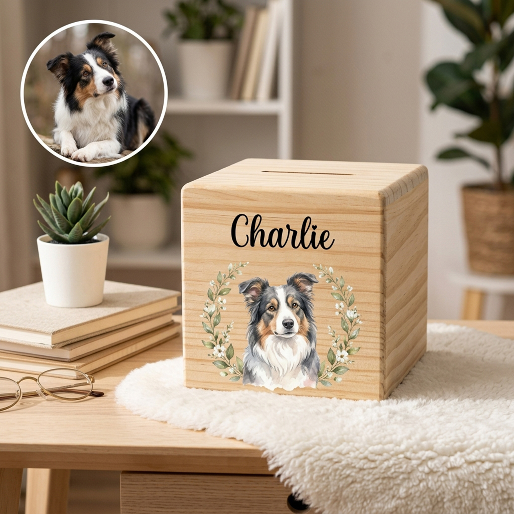 Personalized Wooden Piggy Bank
