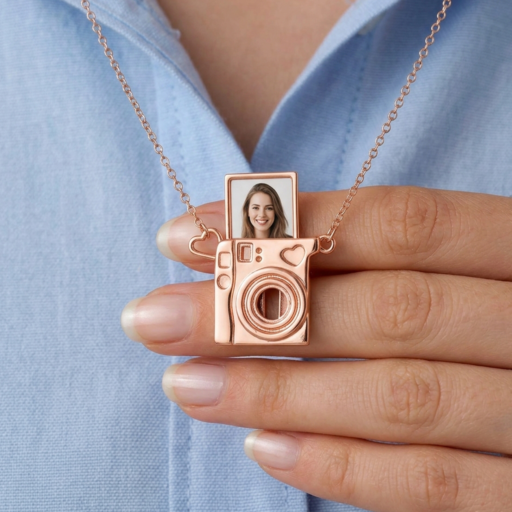 Personalized Instant camera with Photo Necklace