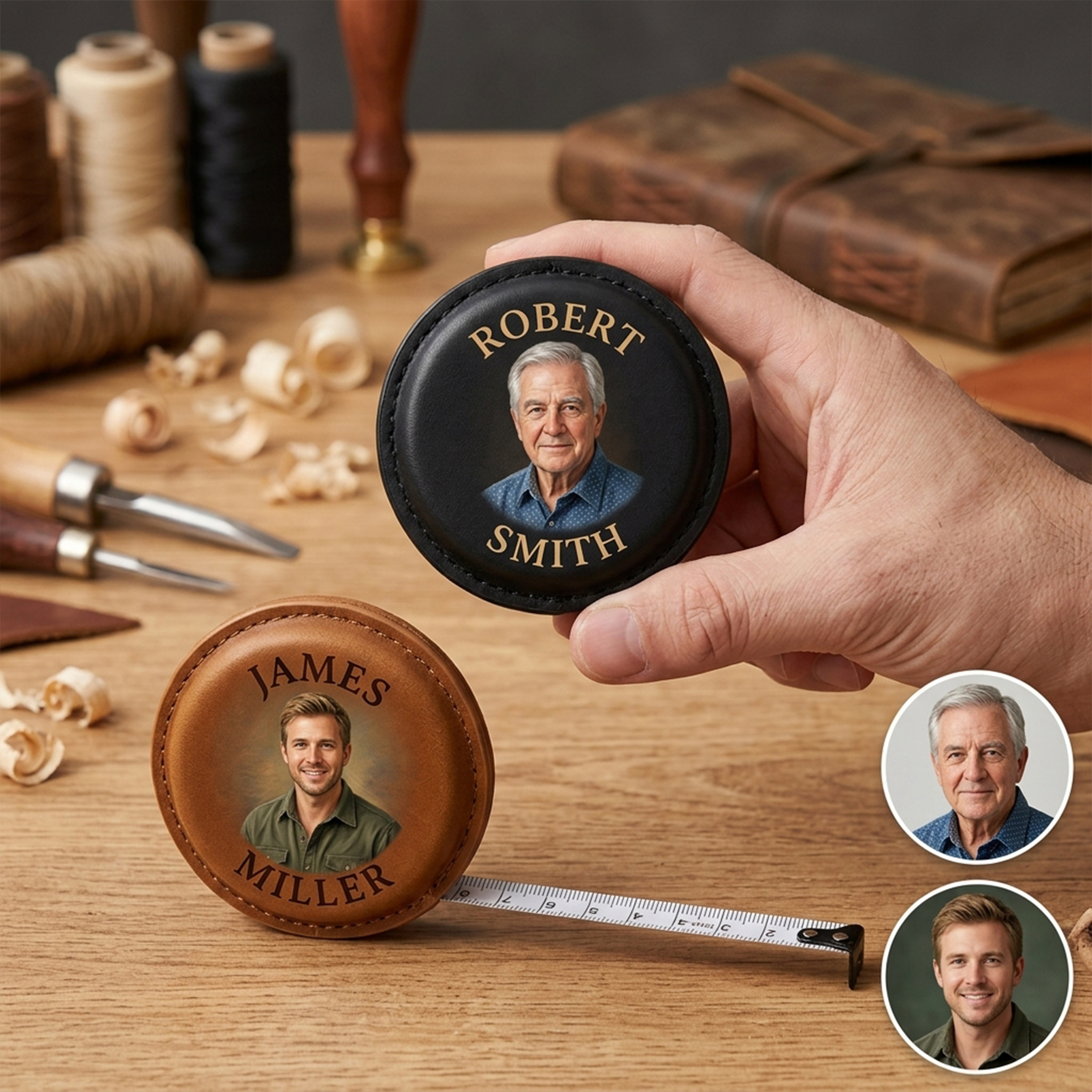 Personalized Leather Tape Measure