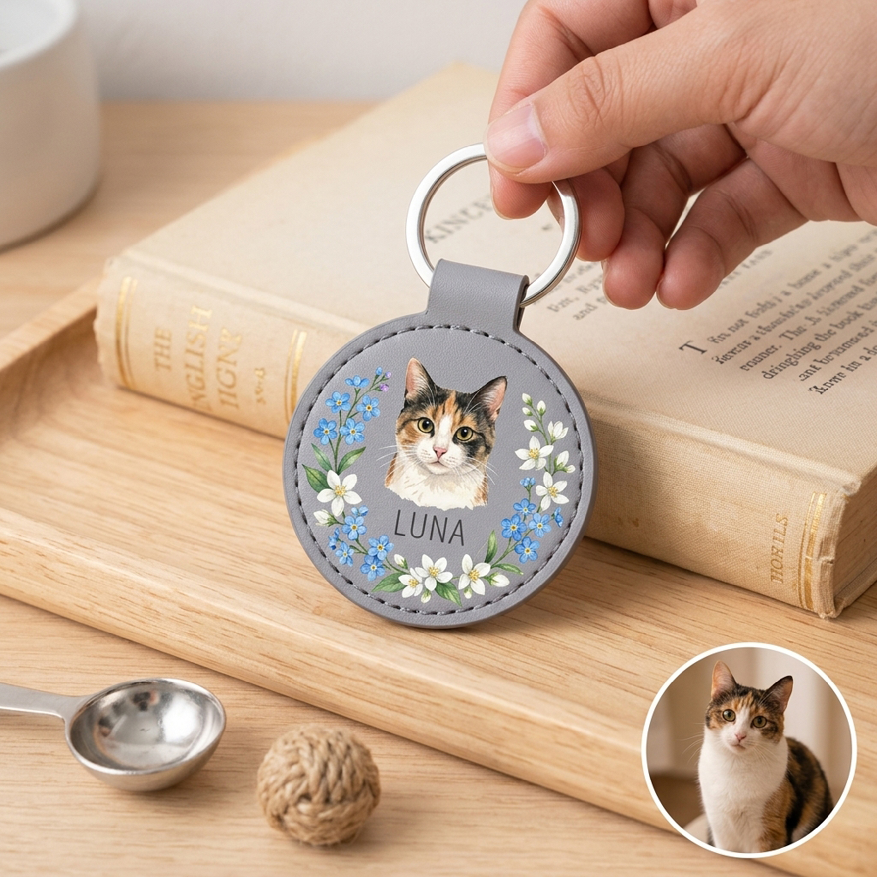 Custom Pet Leather Keychain