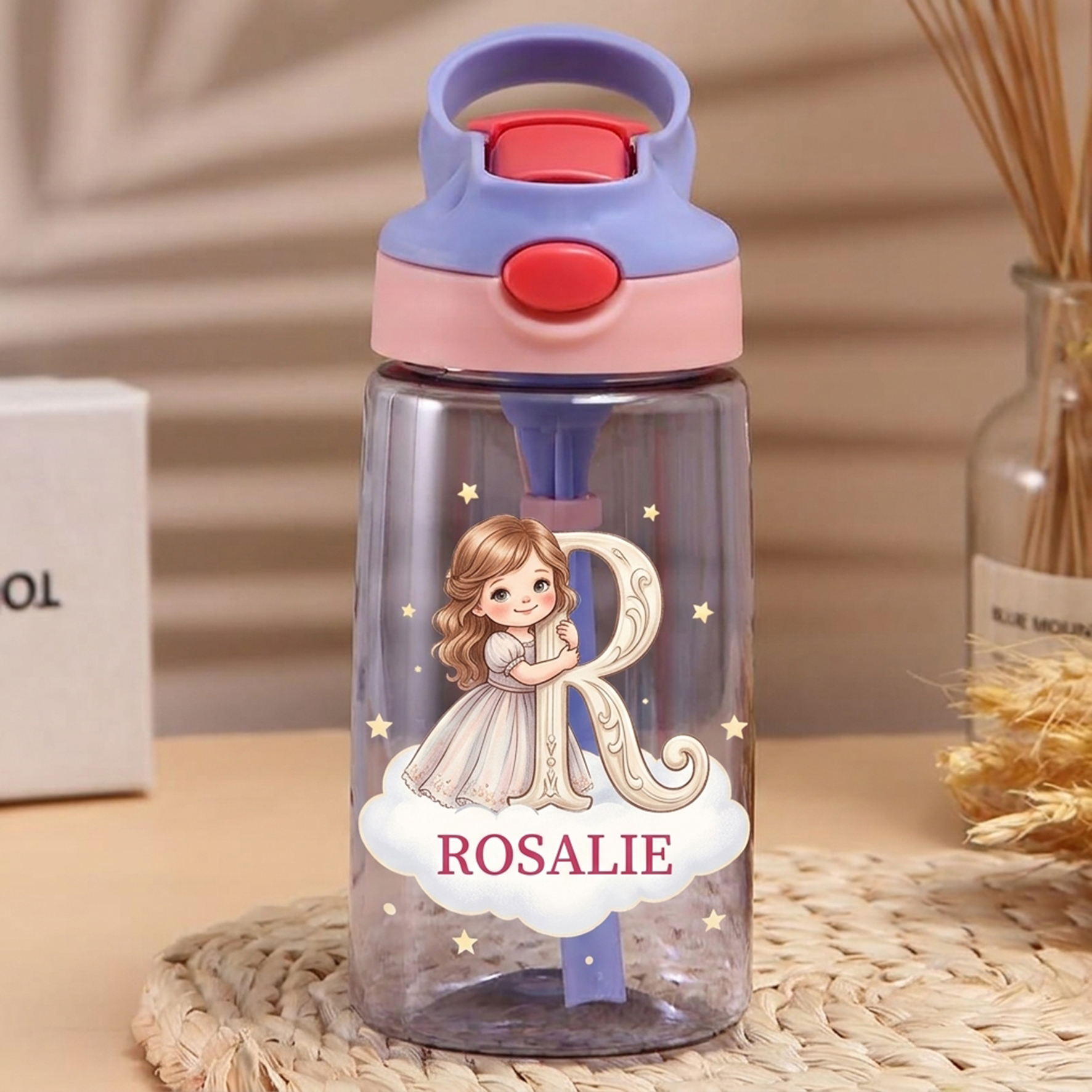 Custom Initial Straw Cup for Kids