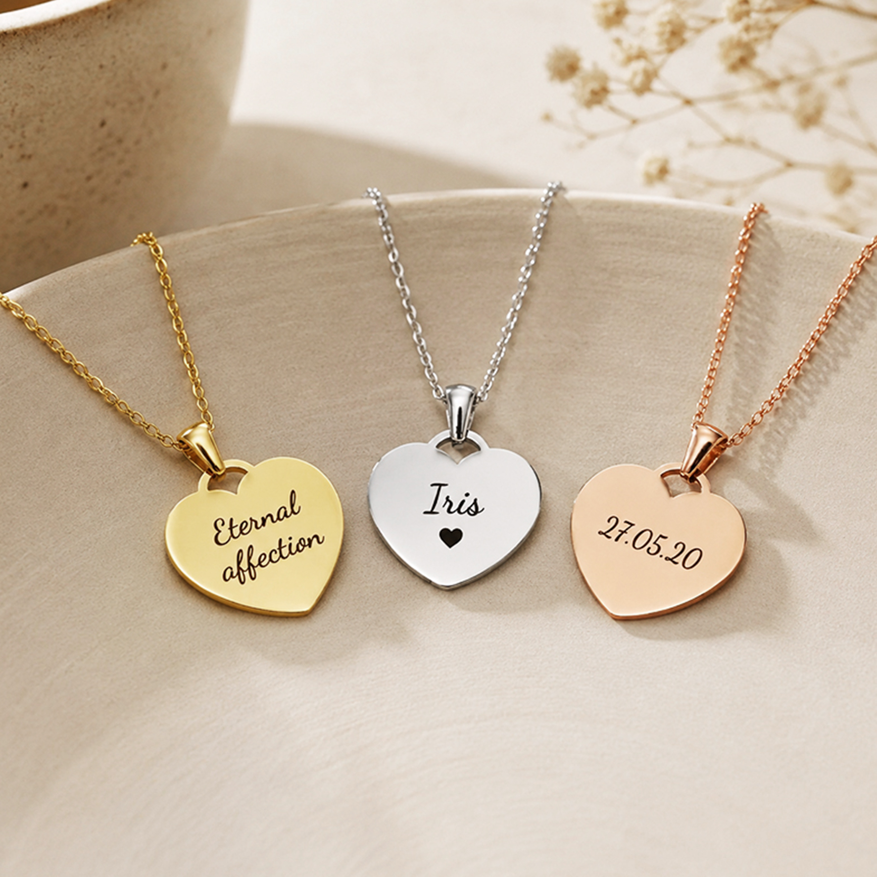 Personalized Heart Necklace with Name