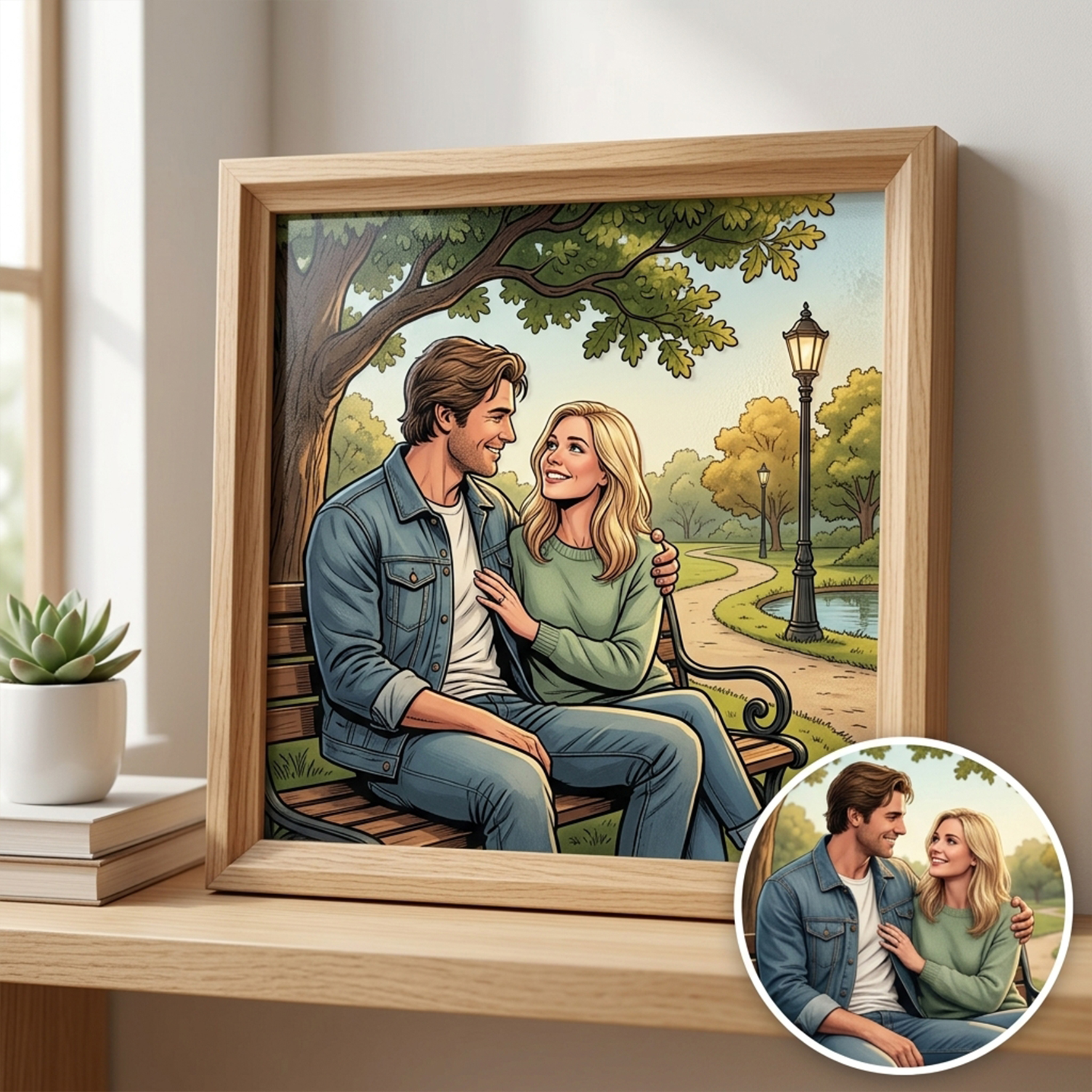 Personalized Embossed Photo Frame, Decorative Art Piece
