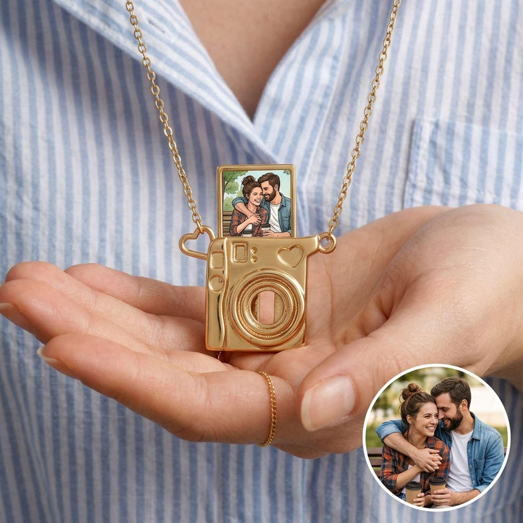 Personalized Instant camera with Photo Necklace