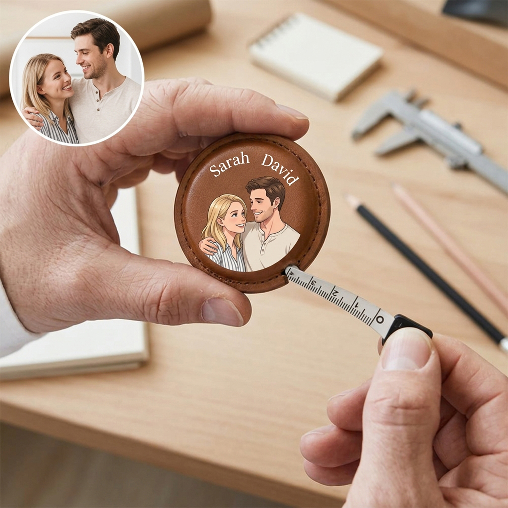 Personalized Leather Tape Measure