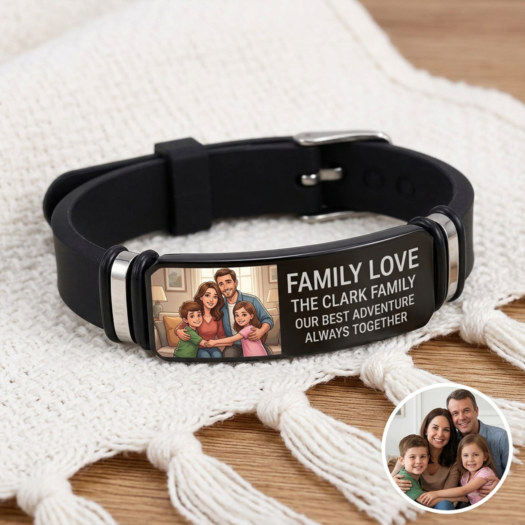 Personalized Photo with Name Bracelet