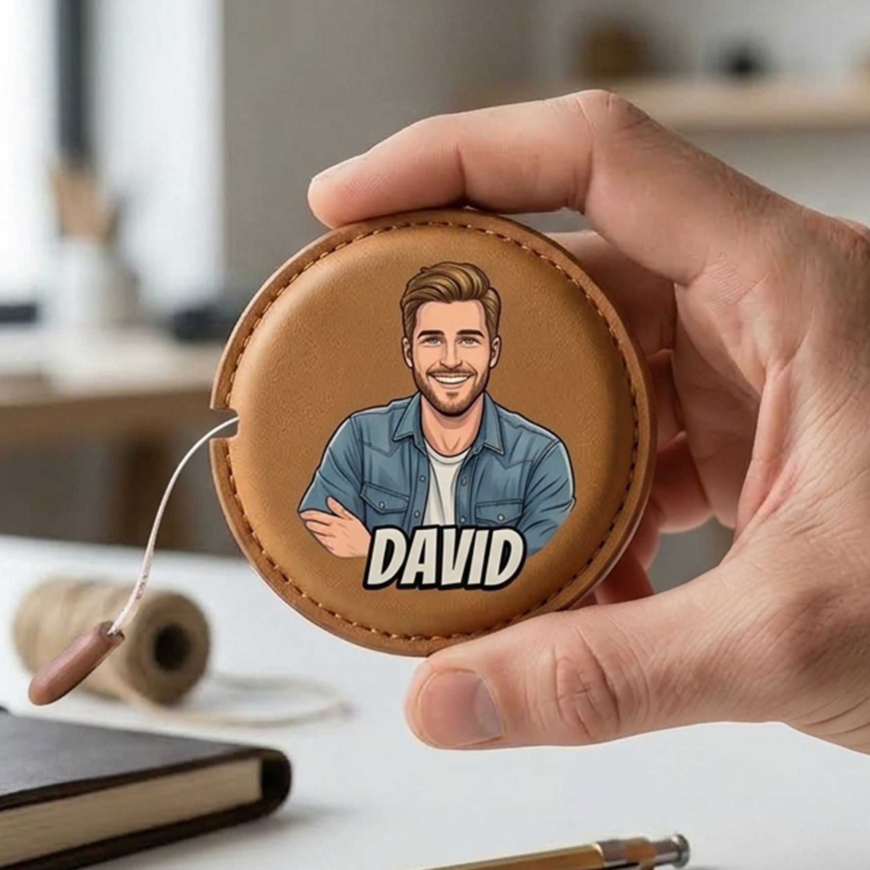 Personalized Leather Tape Measure