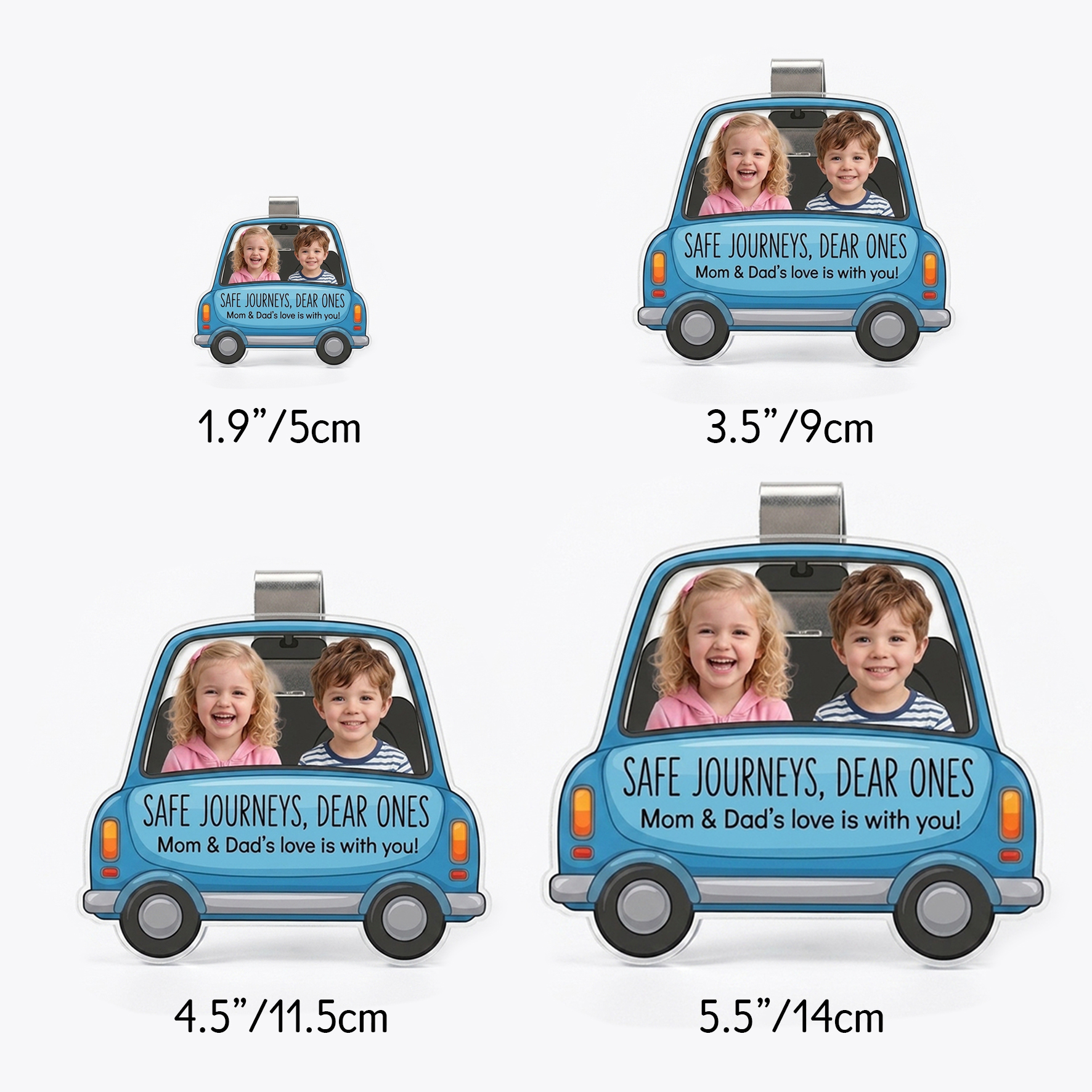 Custom Photo Acrylic Car Air Vent/Baffle Clip
