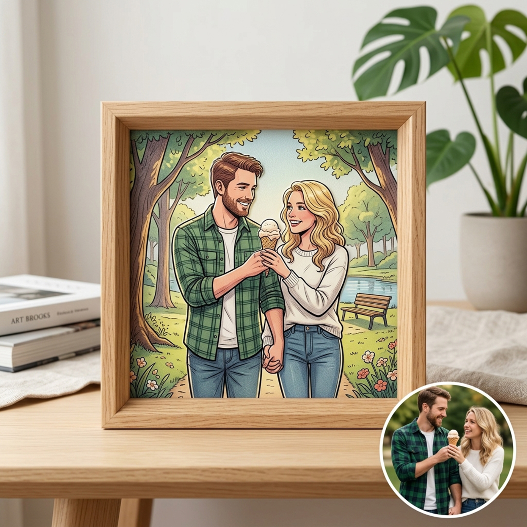 Personalized Embossed Photo Frame, Decorative Art Piece