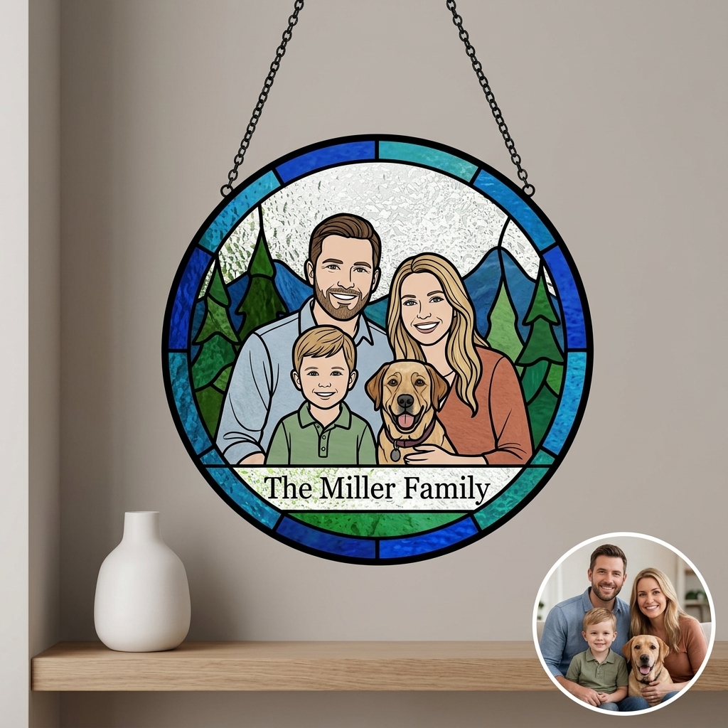 Personalized Suncatcher Stained Glass Ornaments