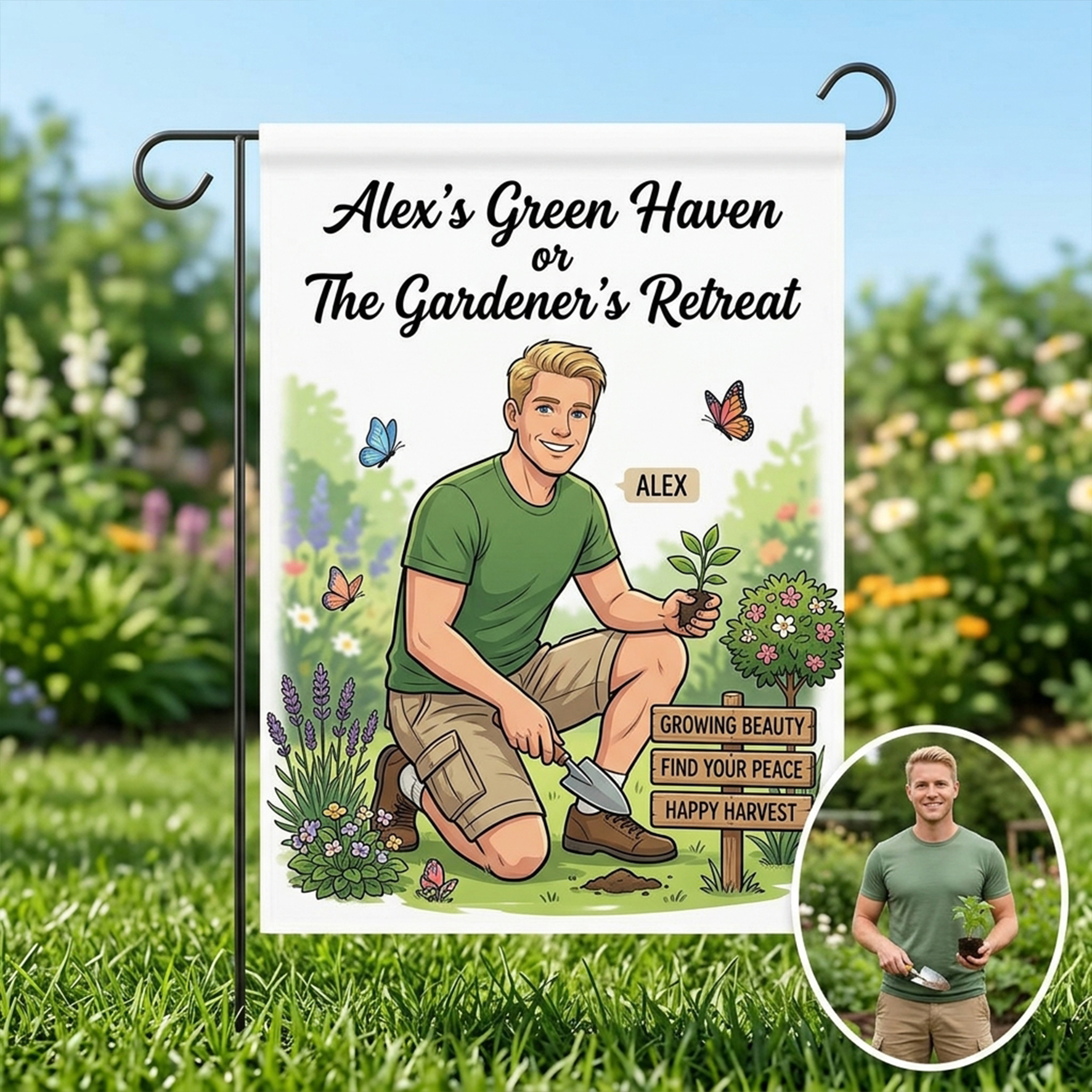 Custom Garden/Autumn/Winter Themed Banner Flags
