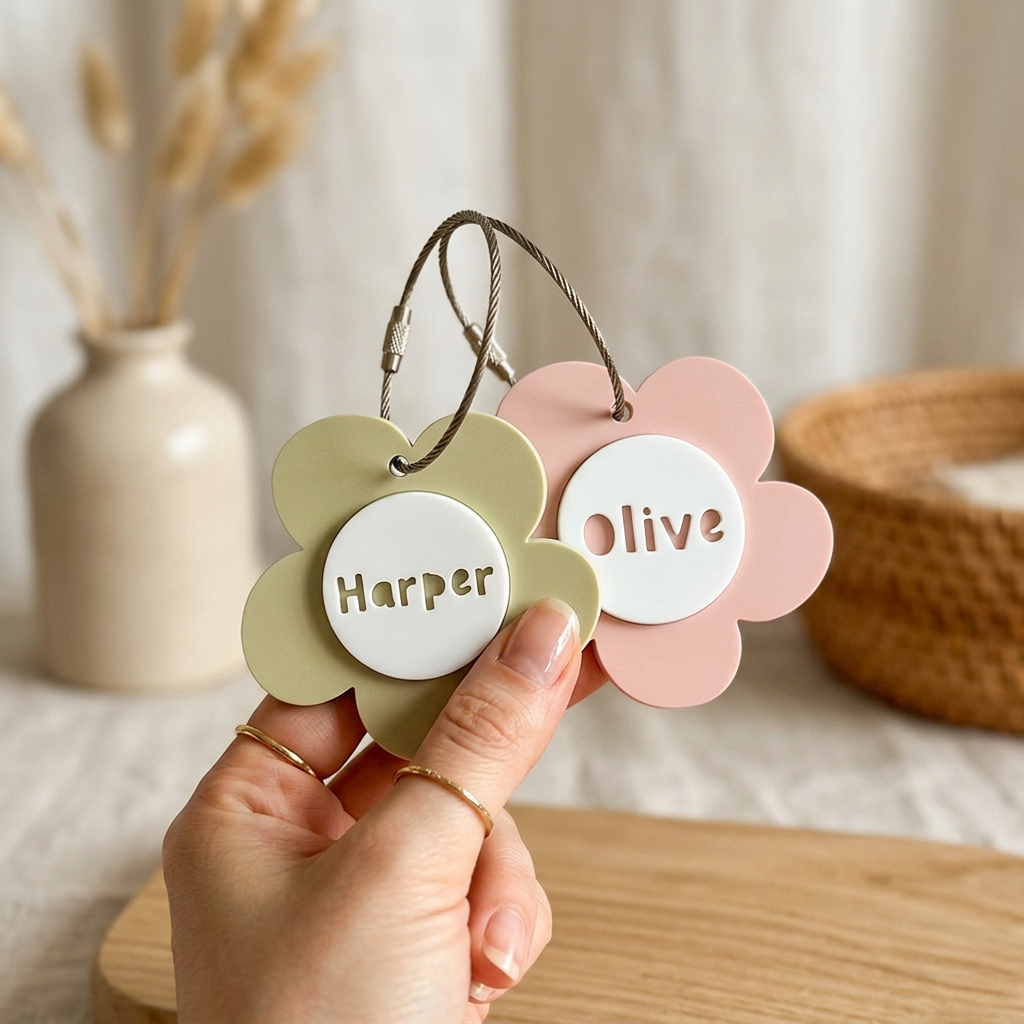 Personalized Flower Keychain Bag Ornaments