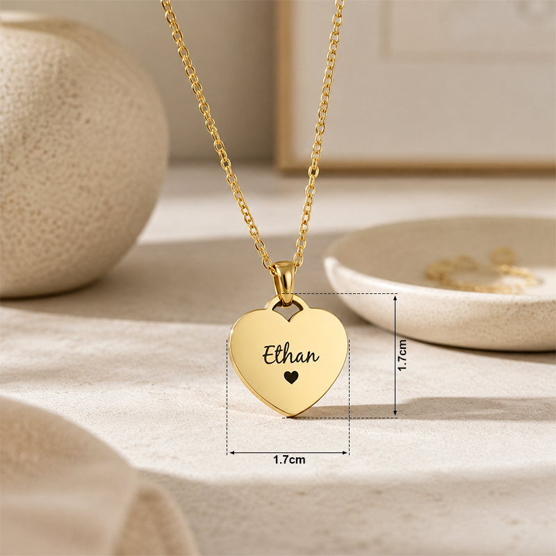 Personalized Heart Necklace with Name