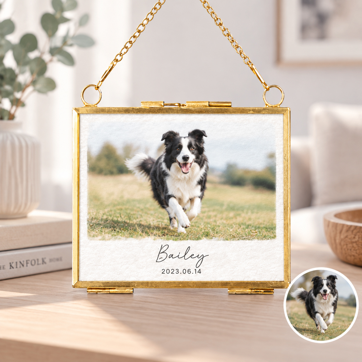 Personalized Photo Ornament, Glass Picture Frame