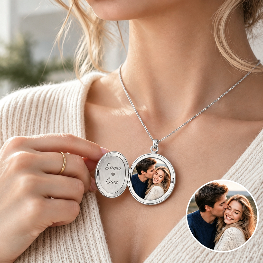 Personalized Round/Oval Openable Necklace