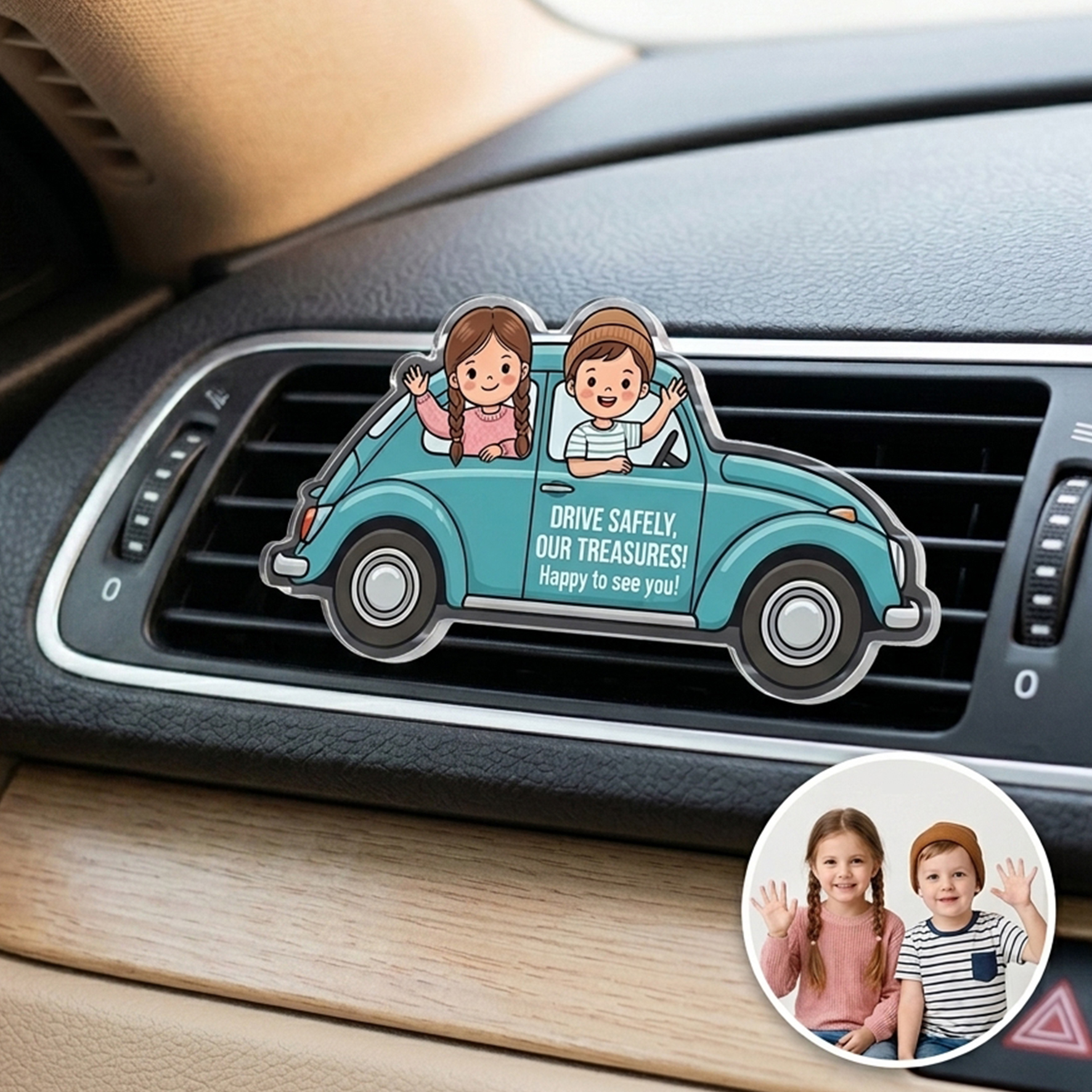 Custom Photo Acrylic Car Air Vent/Baffle Clip