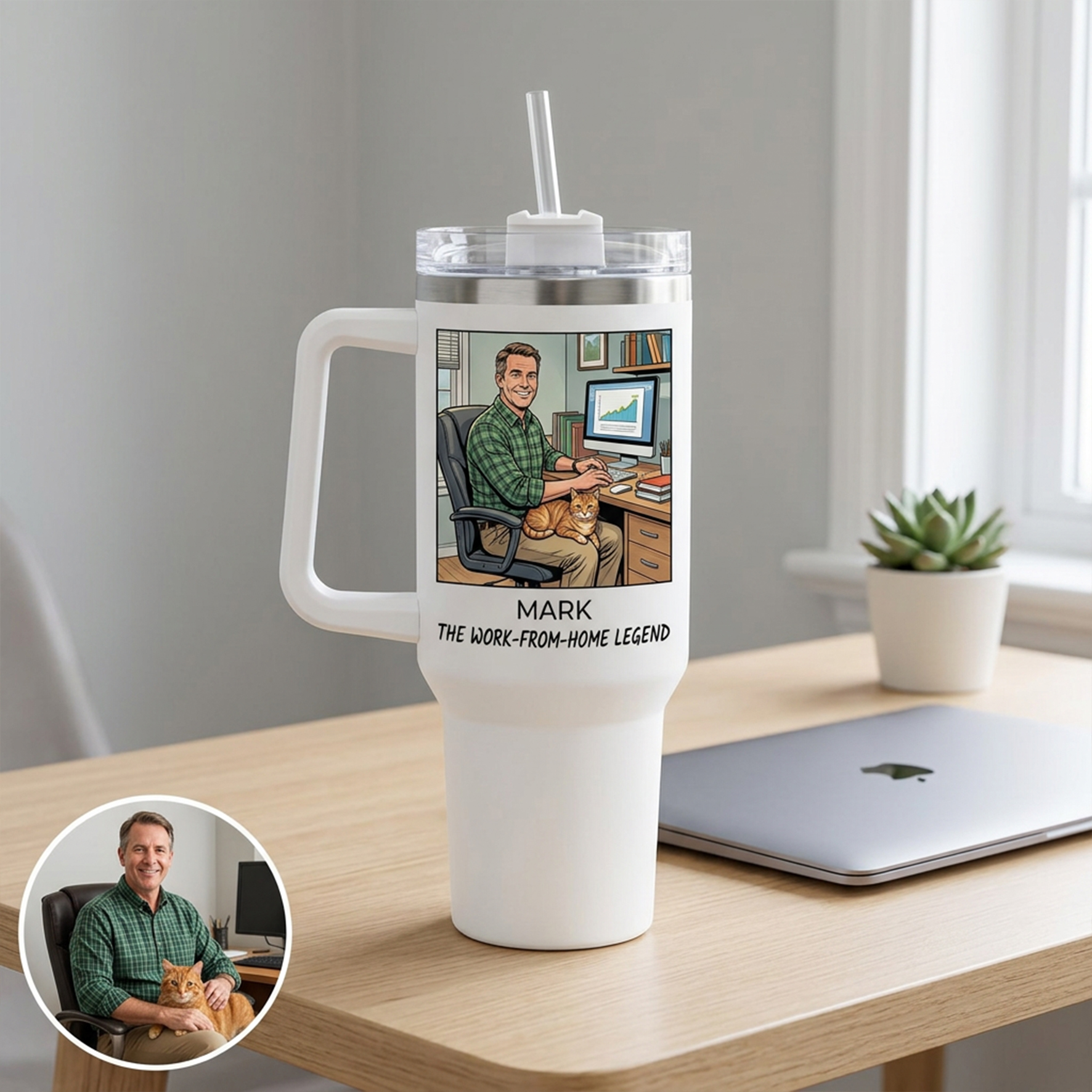 Custom Car Cup with Handle, Ice King Cup