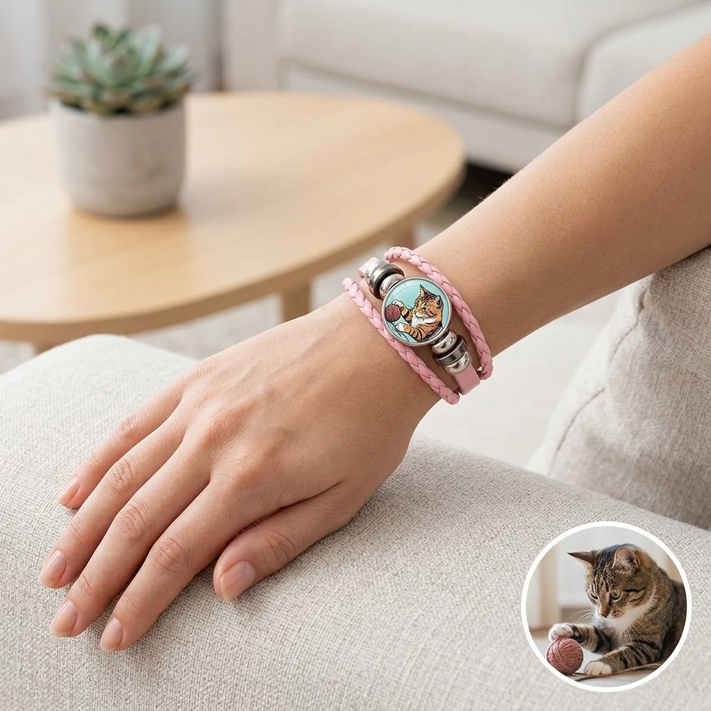 Personalized Photo Leather Bracelet