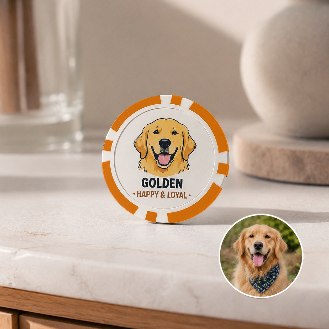 Custom Pet Game Chips Decision Maker Coin