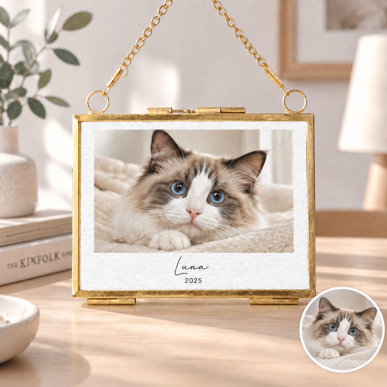 Personalized Photo Ornament, Glass Picture Frame
