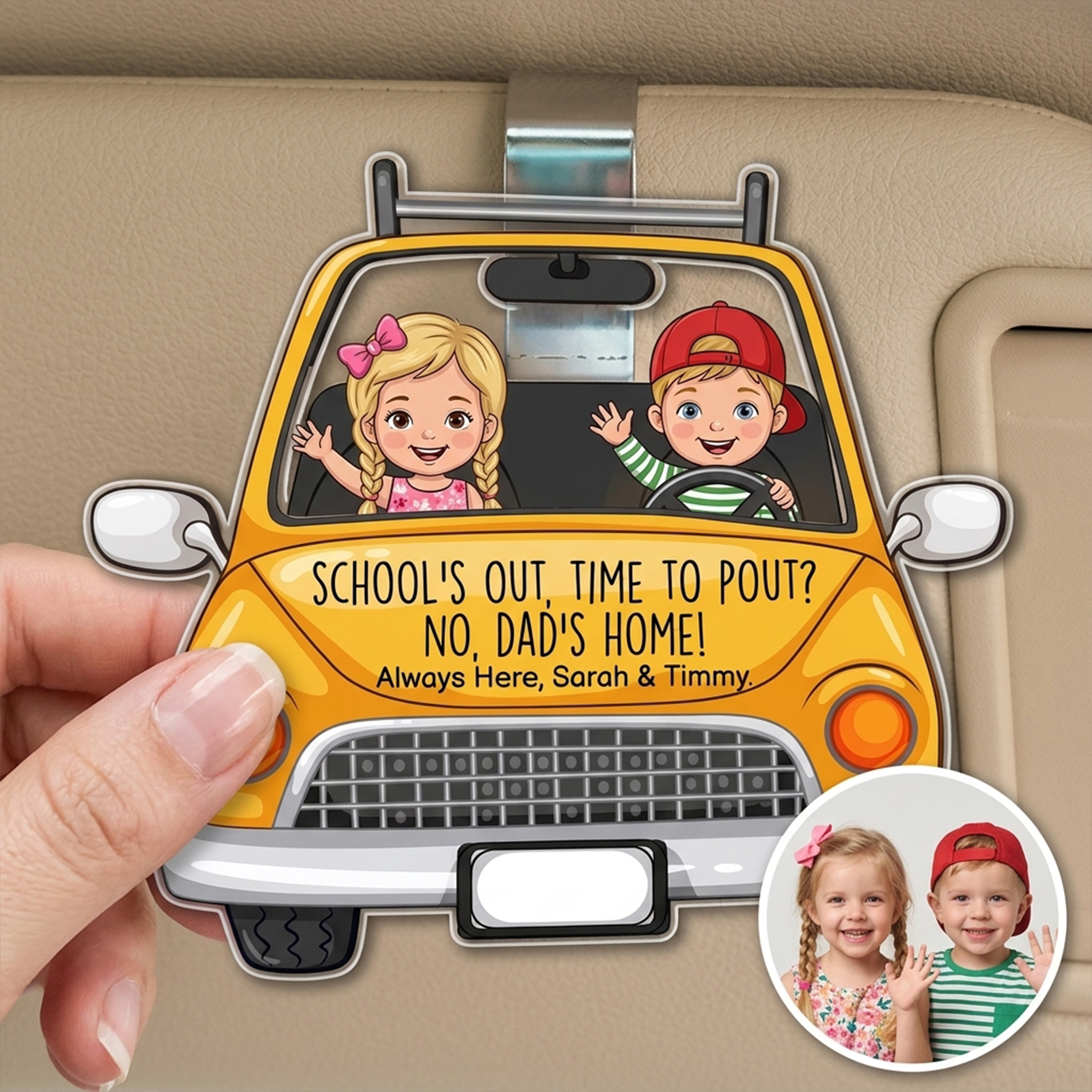 Custom Photo Acrylic Car Air Vent/Baffle Clip