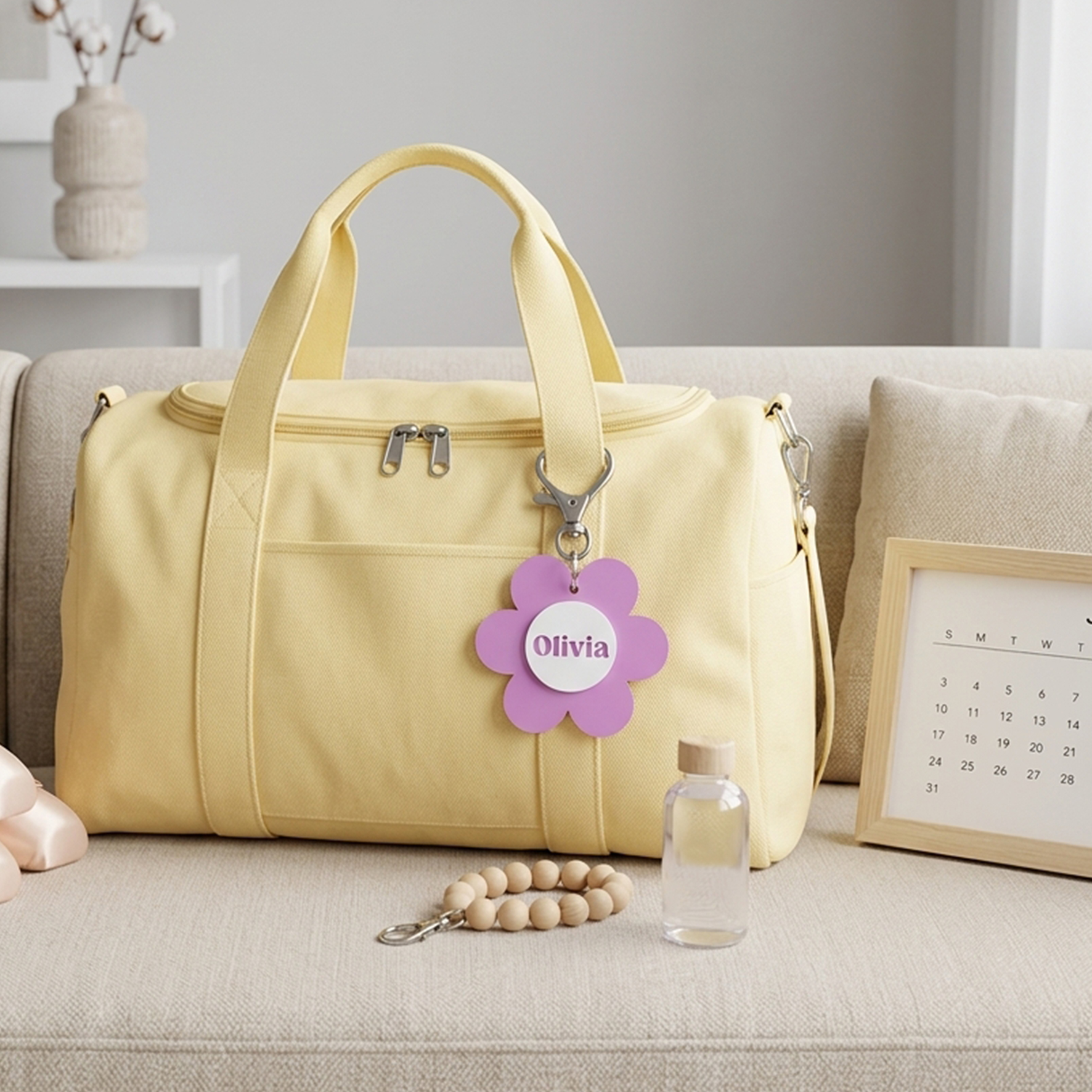 Personalized Flower Keychain Bag Ornaments