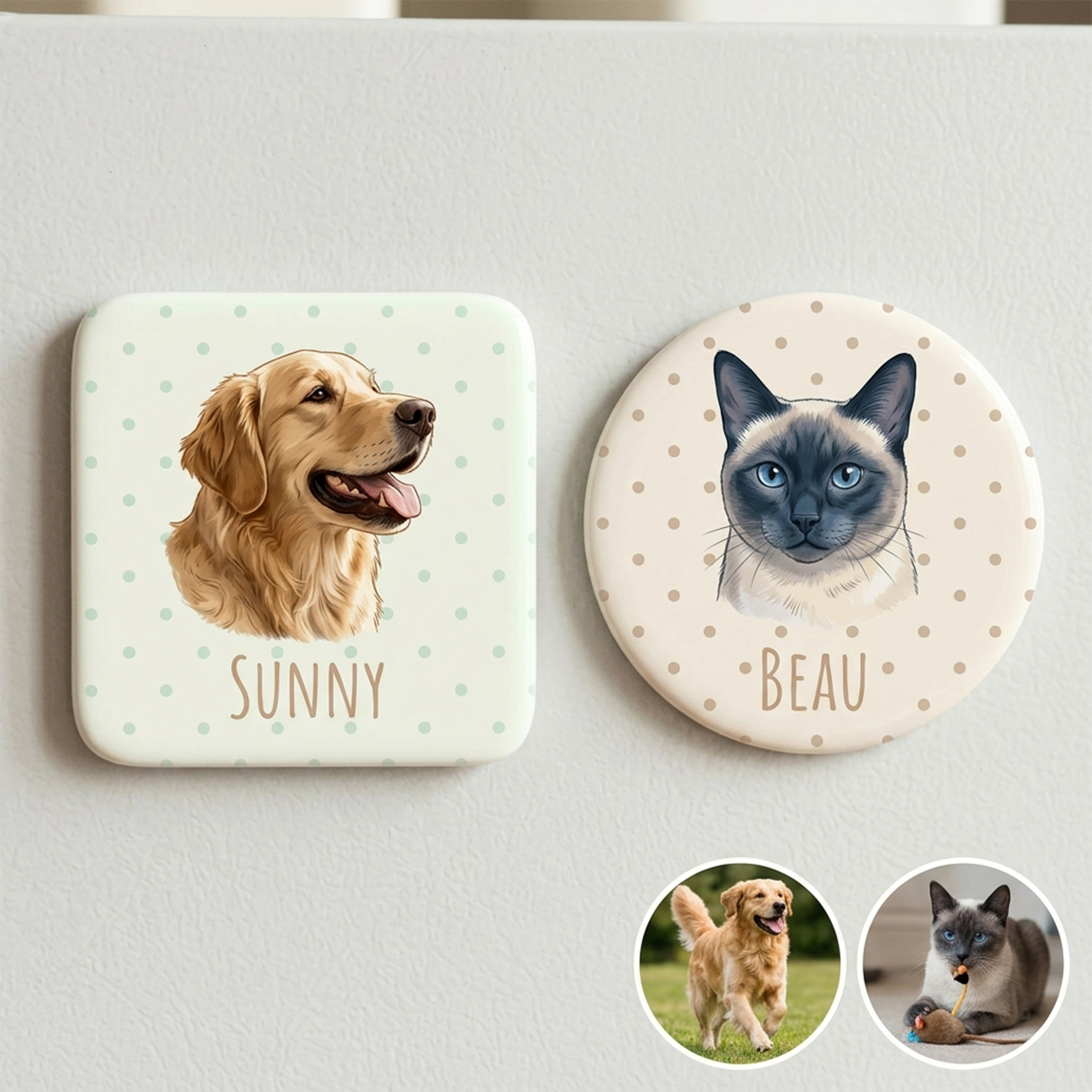 Custom Pet Fridge Ceramic Magnets