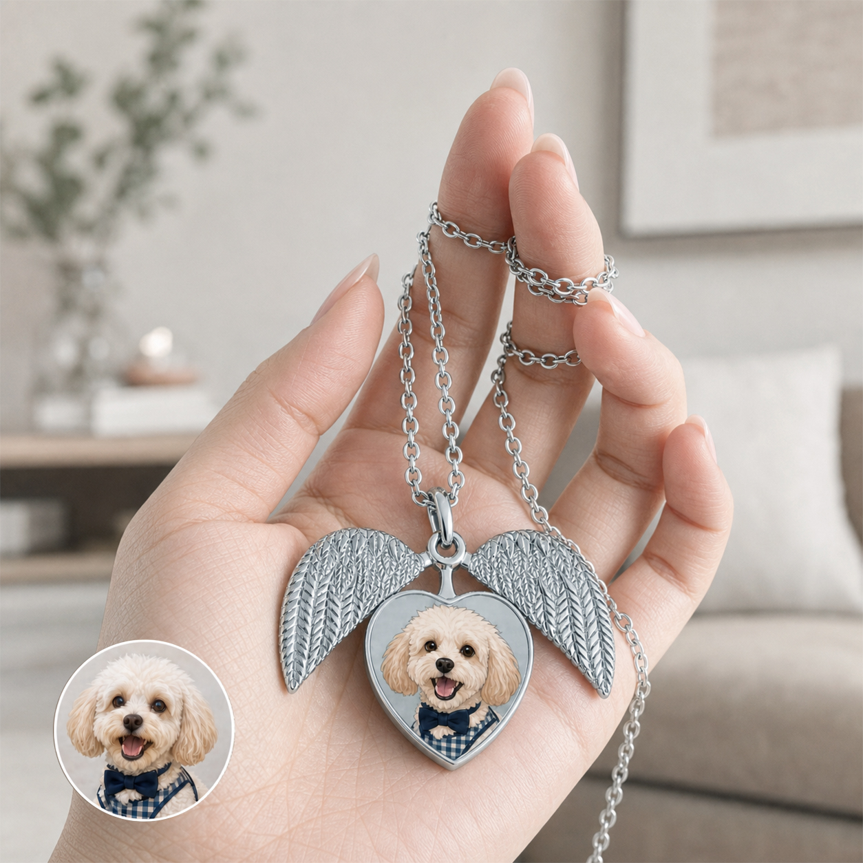 Personalized Photo Heart Necklace