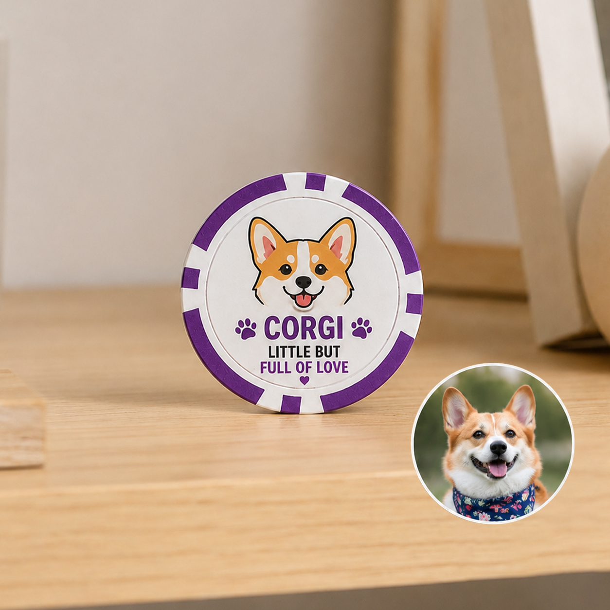 Custom Pet Game Chips Decision Maker Coin