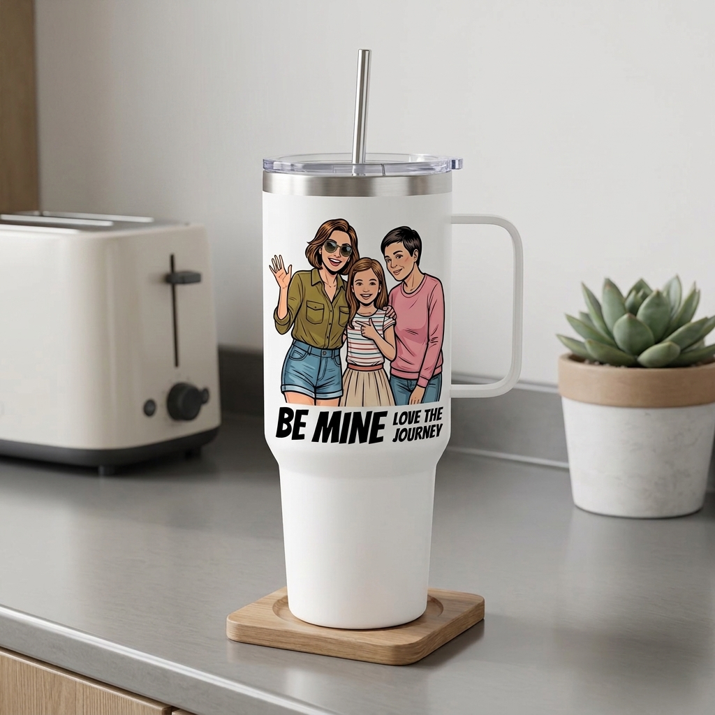 Custom Car Cup with Handle, Ice King Cup