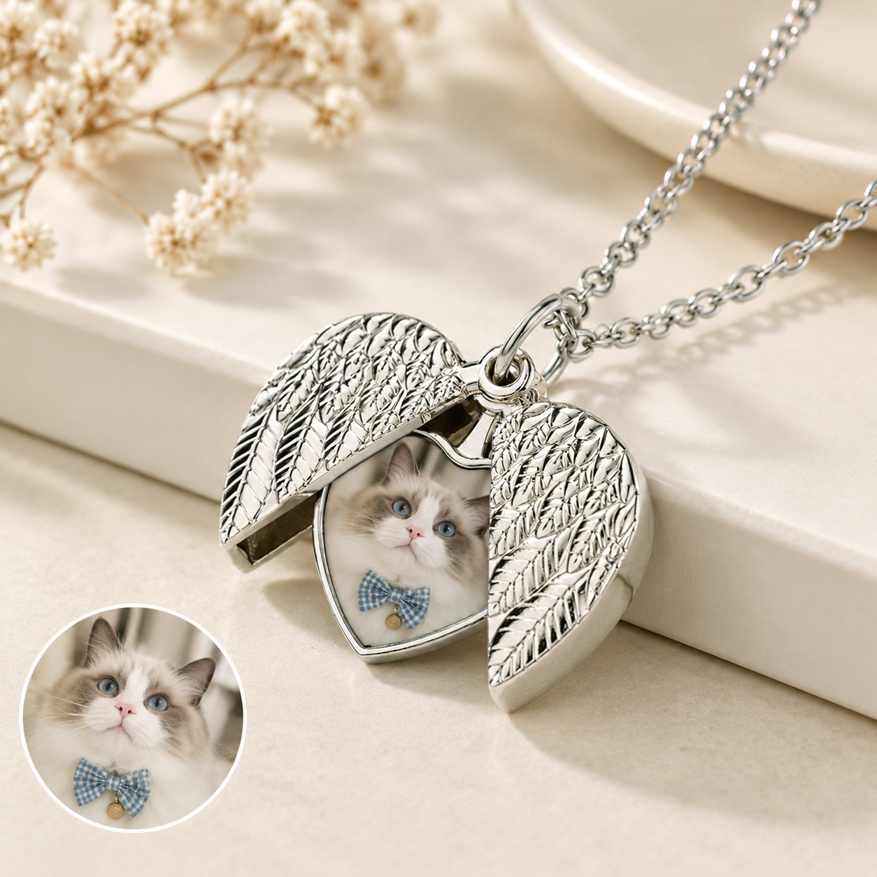 Personalized Photo Heart Necklace