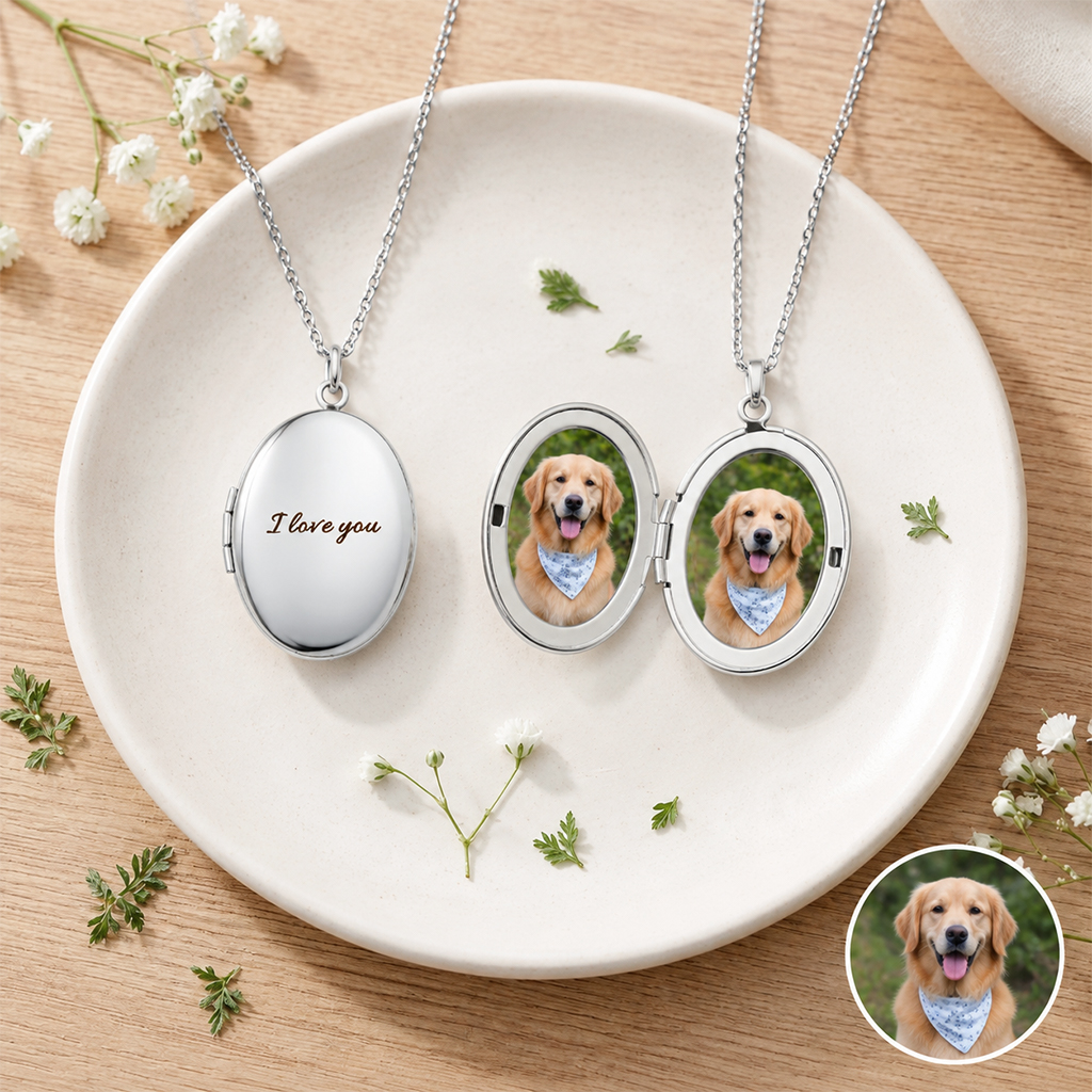 Personalized Round/Oval Openable Necklace