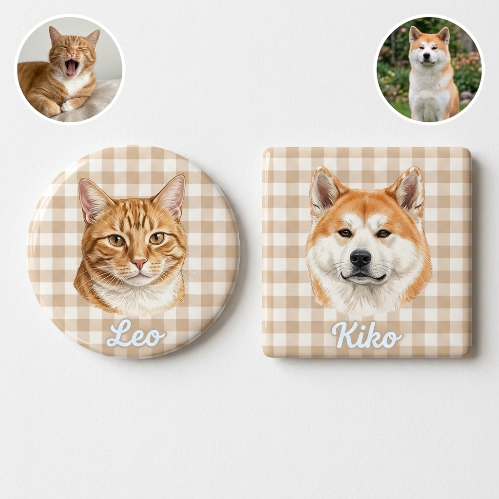 Custom Pet Fridge Ceramic Magnets