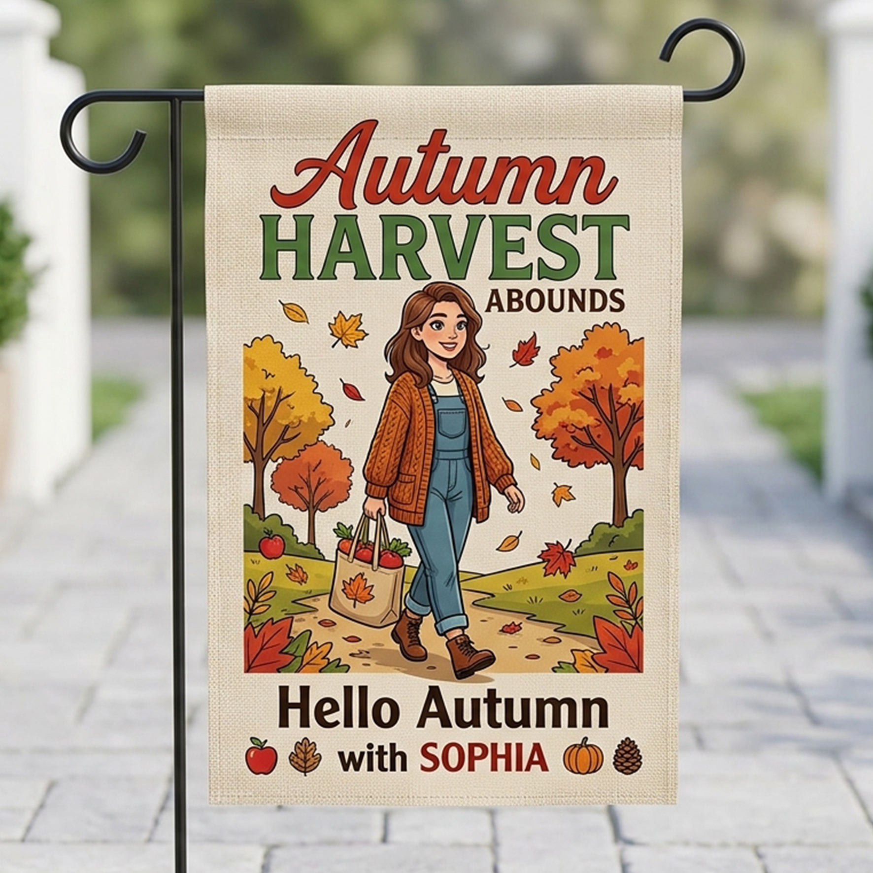 Custom Garden/Autumn/Winter Themed Banner Flags