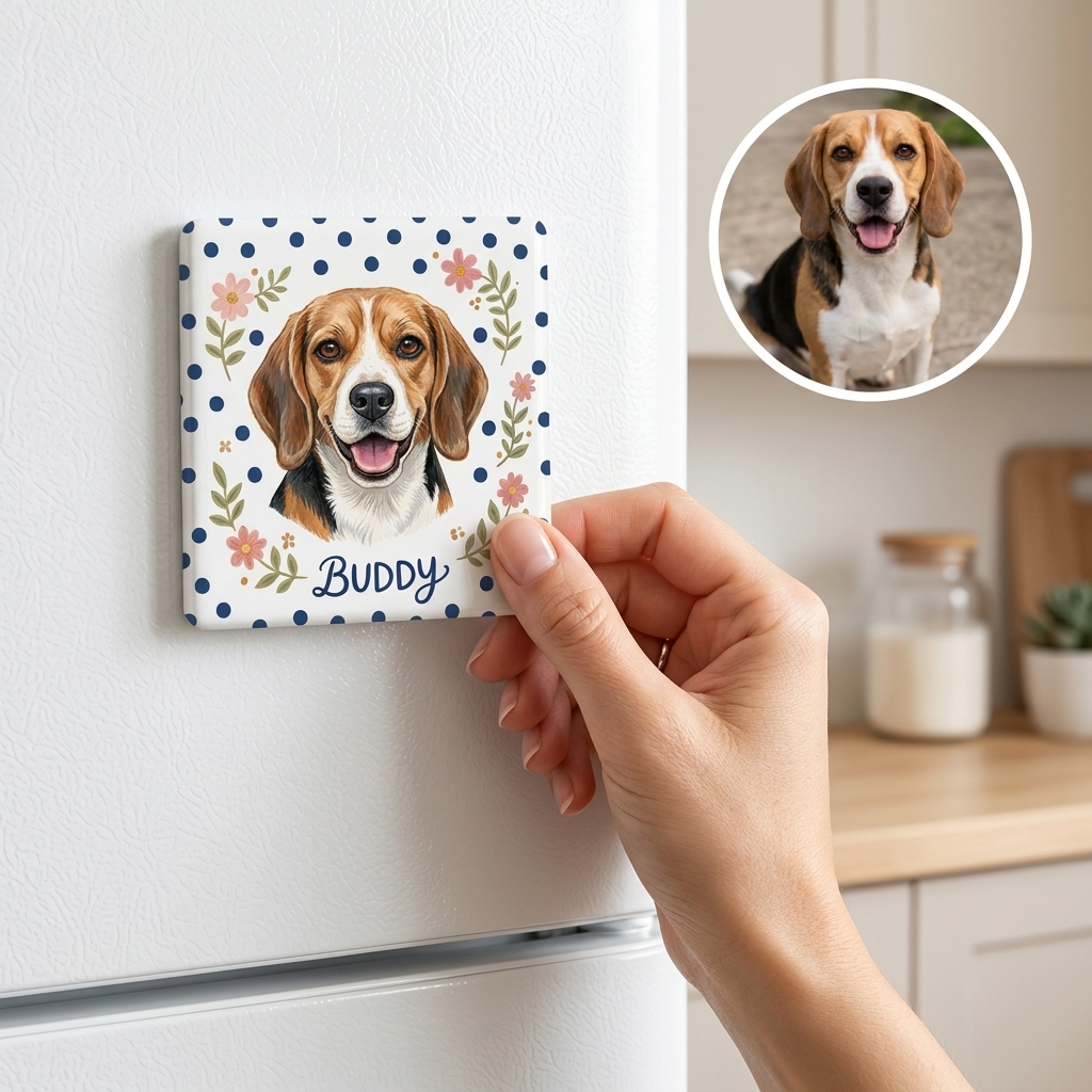 Custom Pet Fridge Ceramic Magnets