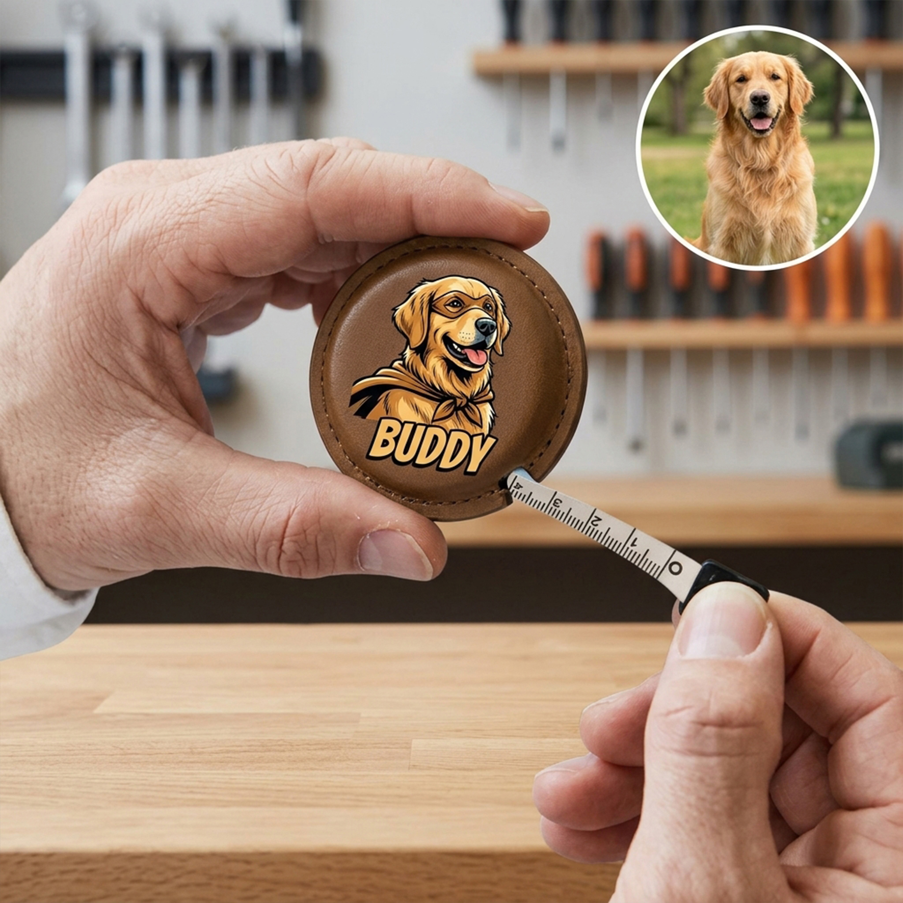 Personalized Leather Tape Measure