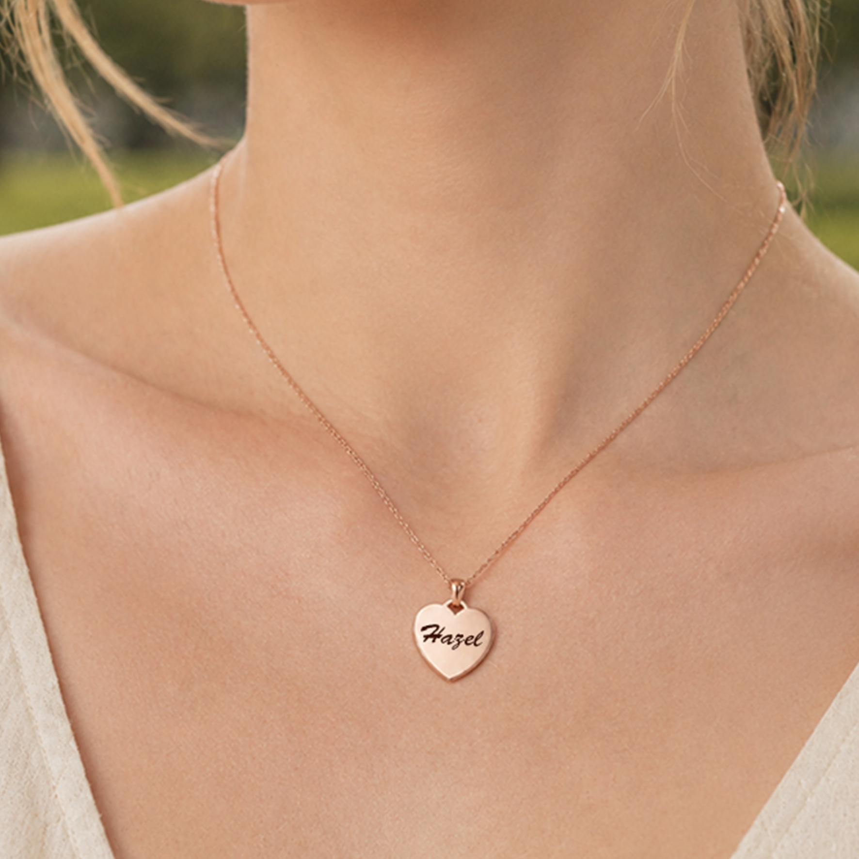 Personalized Heart Necklace with Name