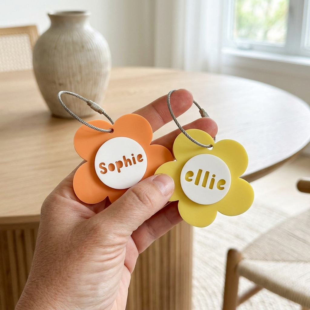Personalized Flower Keychain Bag Ornaments