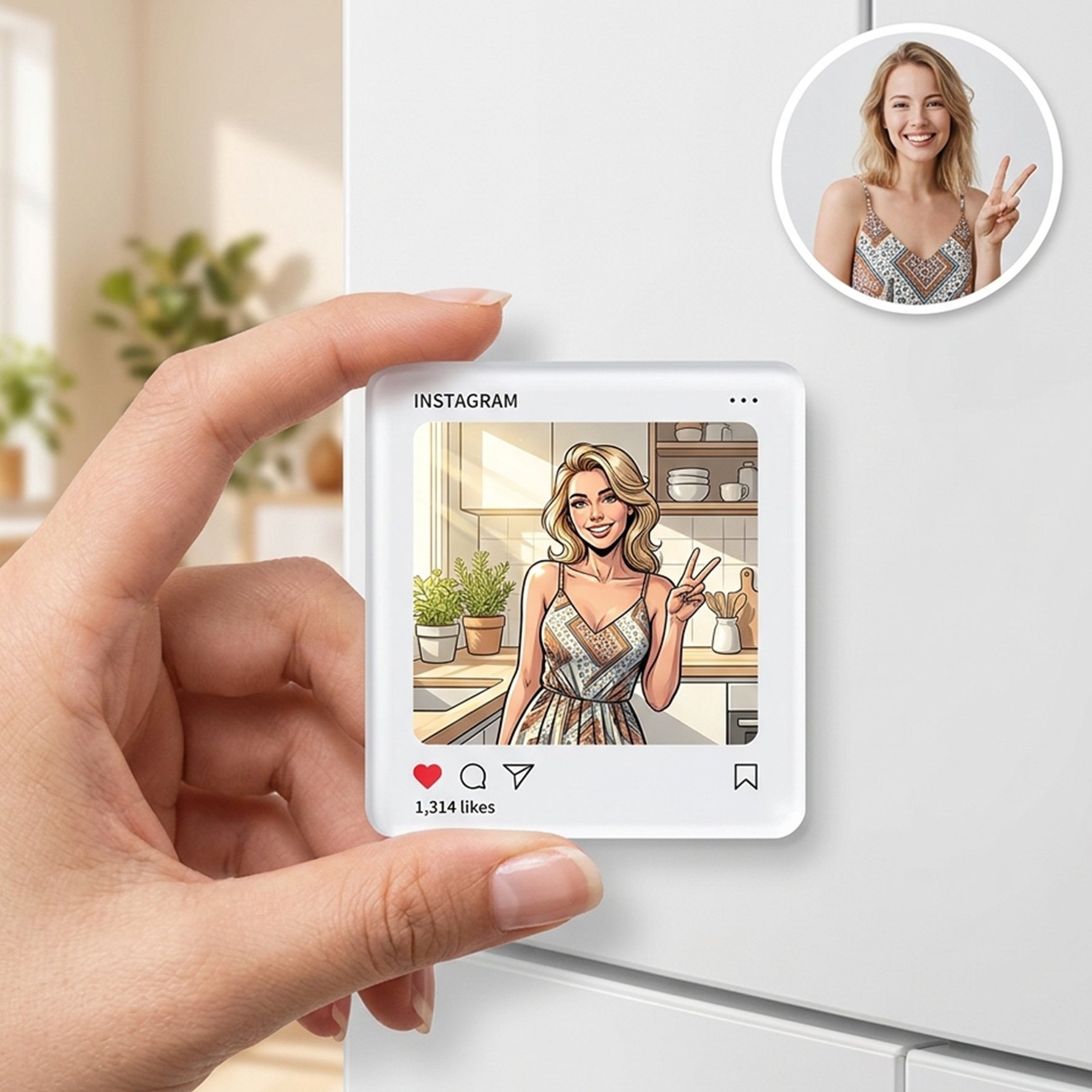 Personalized Cartoon Fridge Magnet